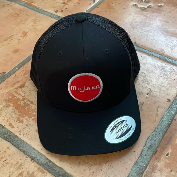 NEW Mojave Snapback Black Ball Cap Hat with Embroidered Patch - Picture 1 of 5